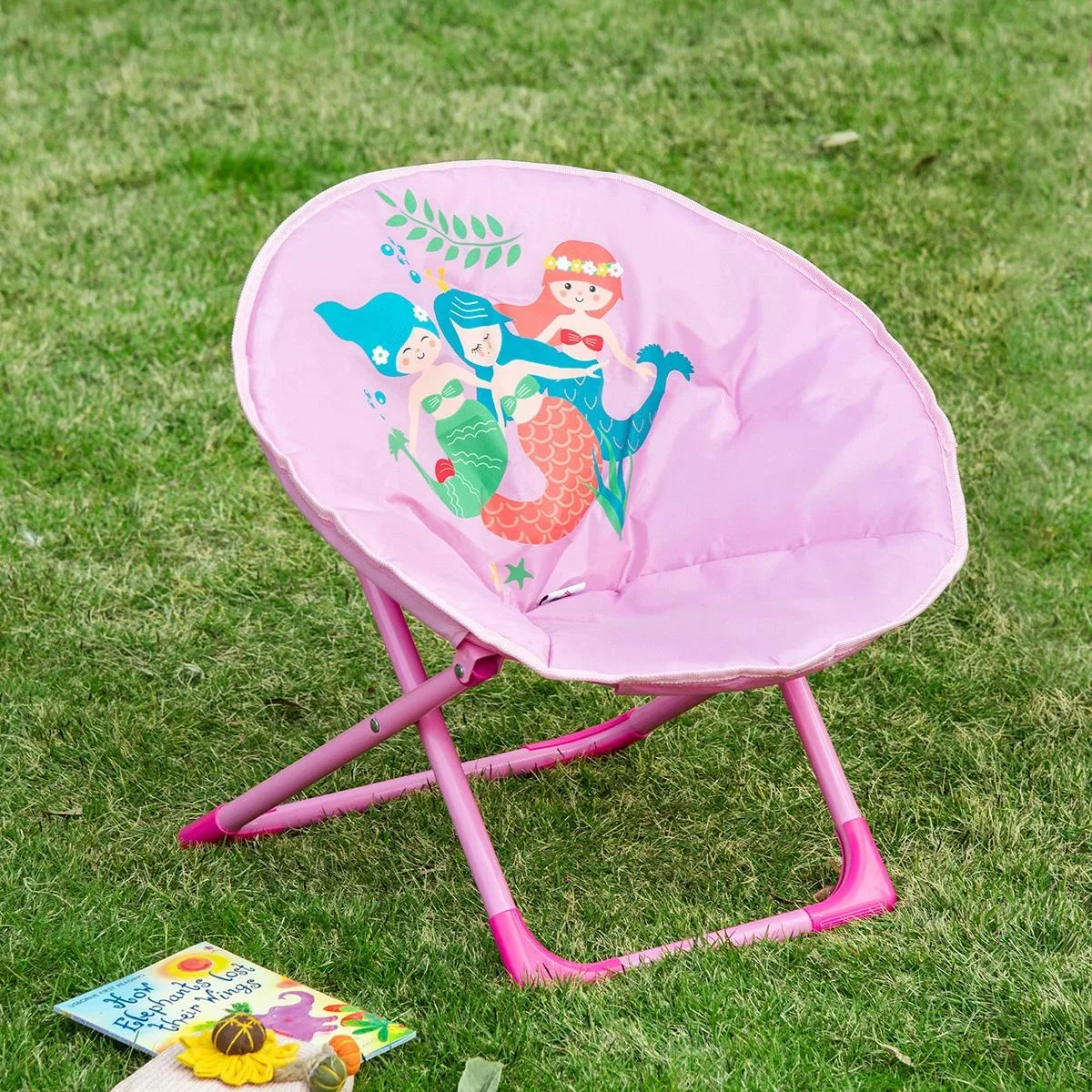 Campingstuhl Klappstuhl für Kinder drinnen und draußen für 3 bis 5 Jahre Ø50 x 49H cm - 2