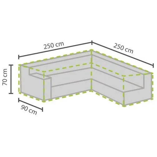 Gartenabdeckung für L-förmiges Lounge-Set - 250 cm - 1
