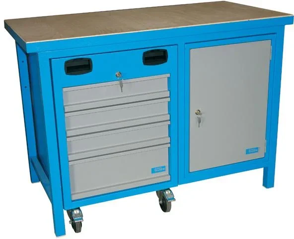 Werkbank 1200 SLT MULTI Tür und Unterrollcontainer, abschließbar - 0