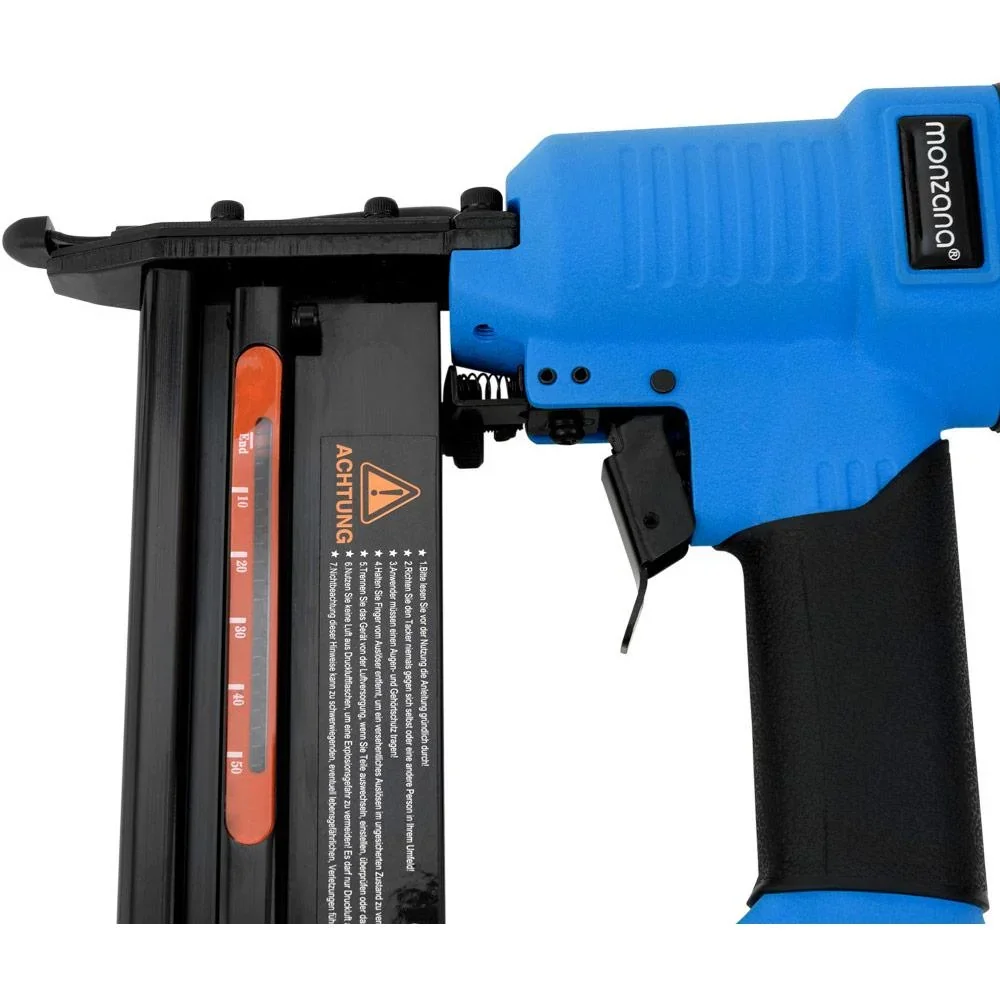 2in1 Druckluftnagler und Tacker mit Koffer + Nägel + Sechskant + Öl - 1