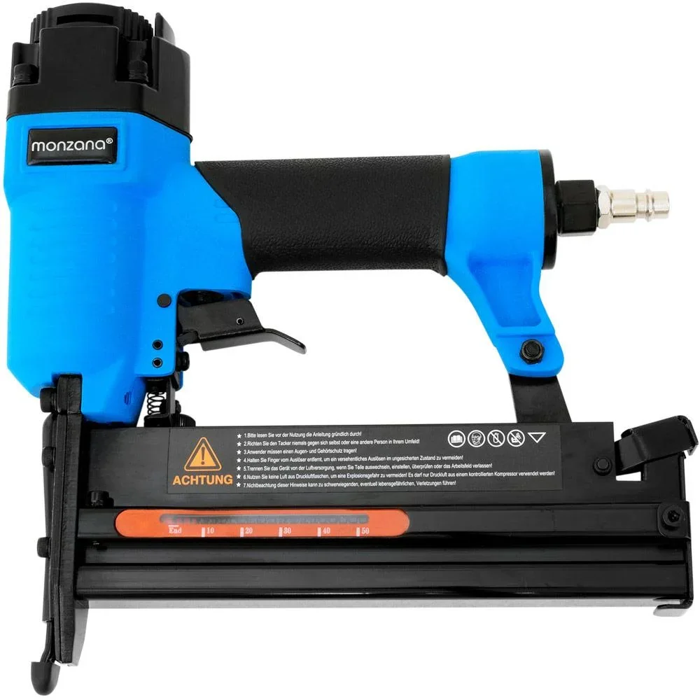 2in1 Druckluftnagler und Tacker mit Koffer + Nägel + Sechskant + Öl - 3