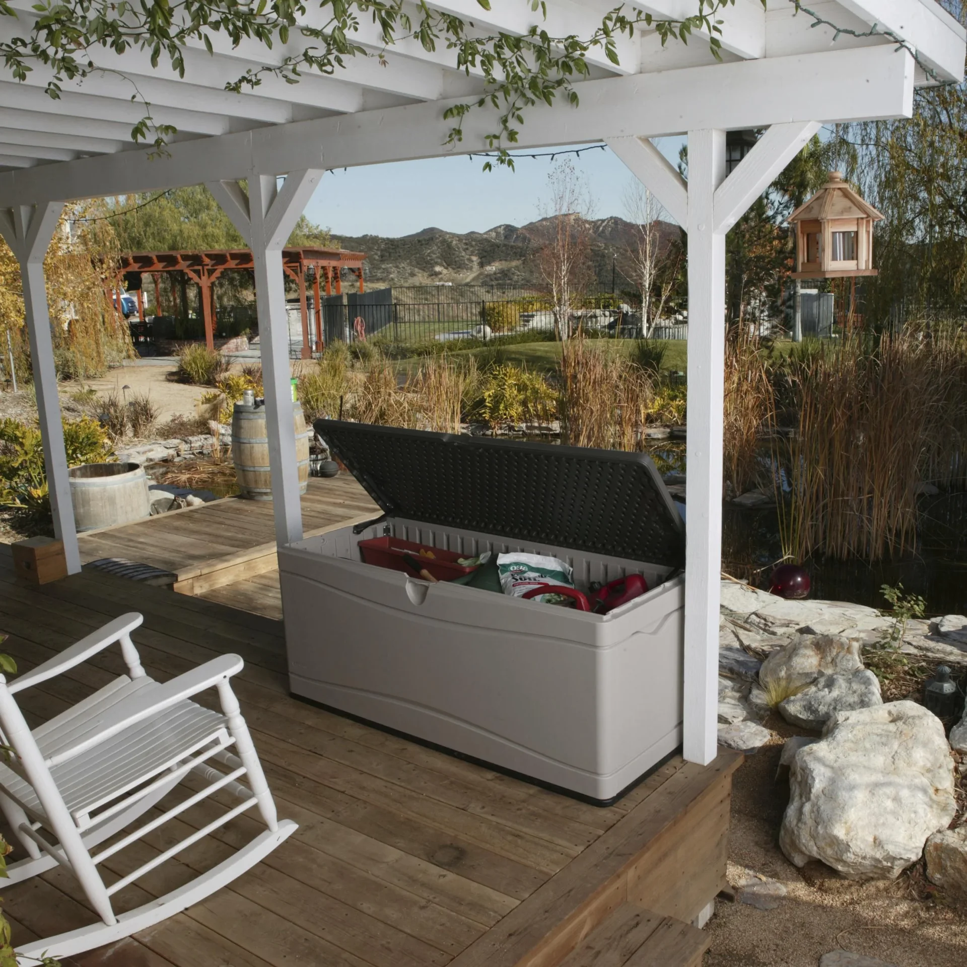 Kunststoff Kissenbox Lichtgrau 495 Liter Volumen - 0