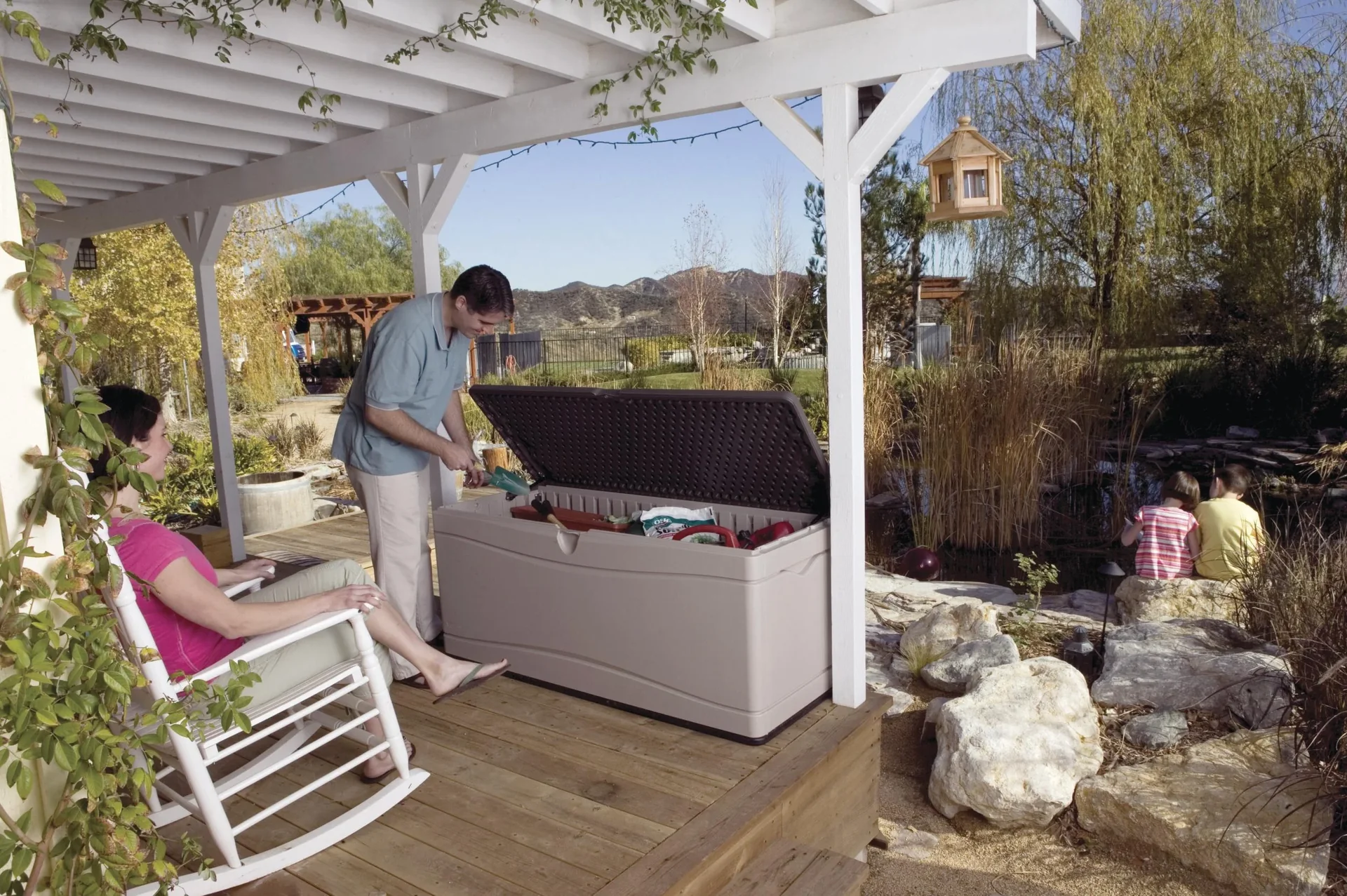 Kunststoff Kissenbox Lichtgrau 495 Liter Volumen - 2