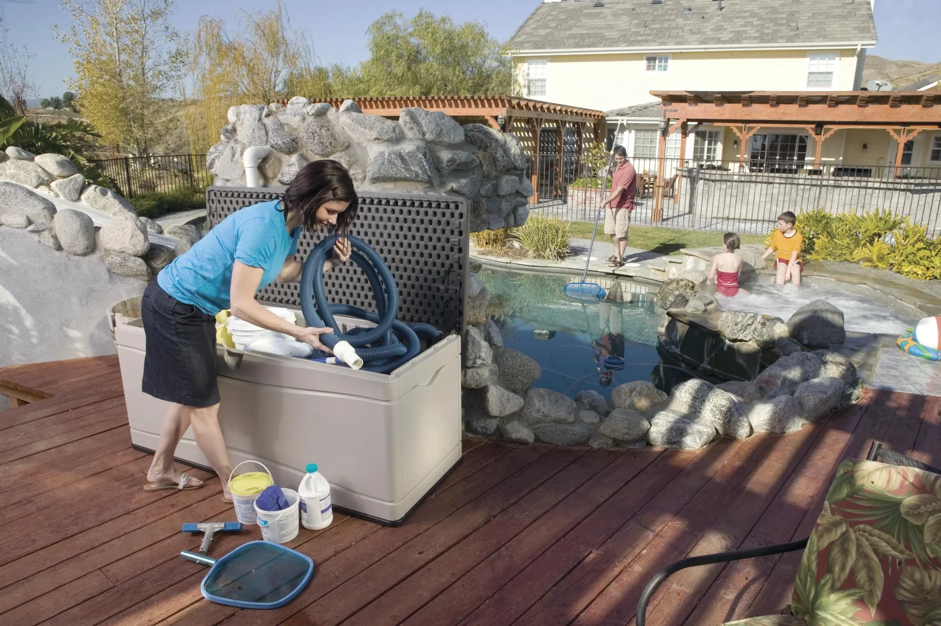 Kunststoff Kissenbox Lichtgrau 495 Liter Volumen - 3