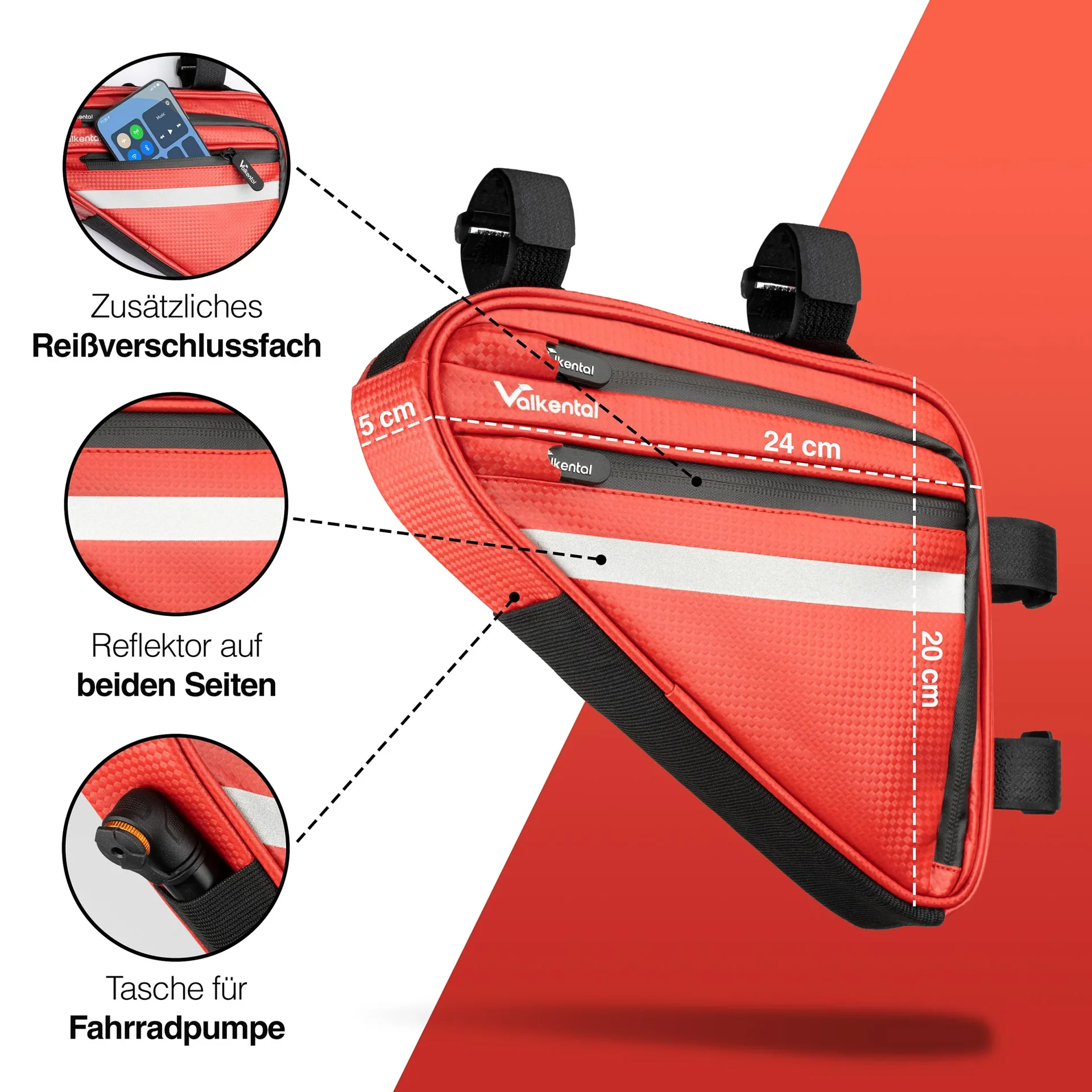 Triangle Bag, Rot - 3