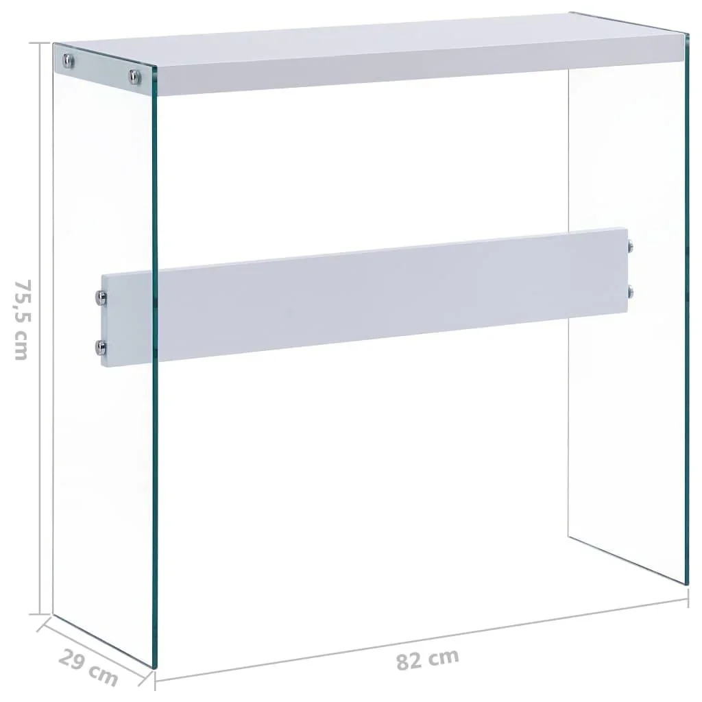 Wandtisch 82x29x75,5 cm MDF weiß - 0