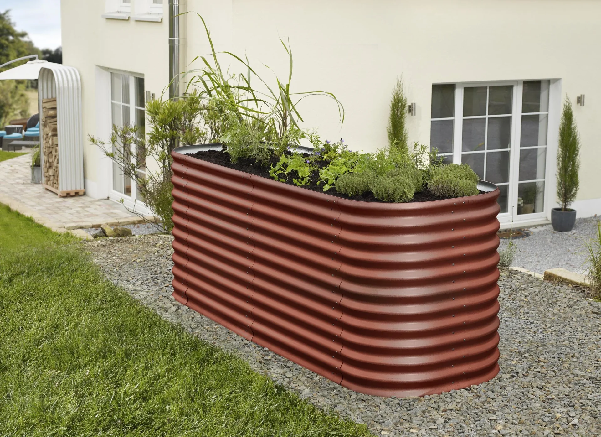 Hochbeeterweiterung Stretched 858, Farbe rubin - 0