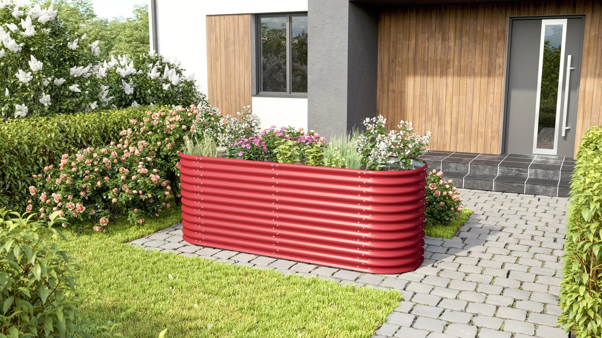 Hochbeeterweiterung Stretched 858, Farbe rubin - 2