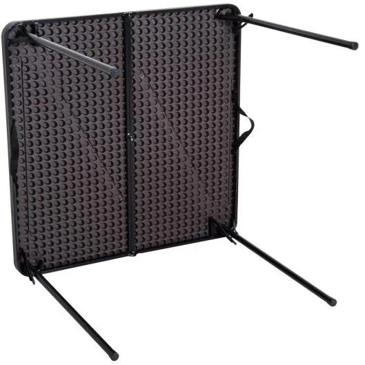 Klapptisch Campingtisch 86x86cm Metall Kaffeebraun - 0