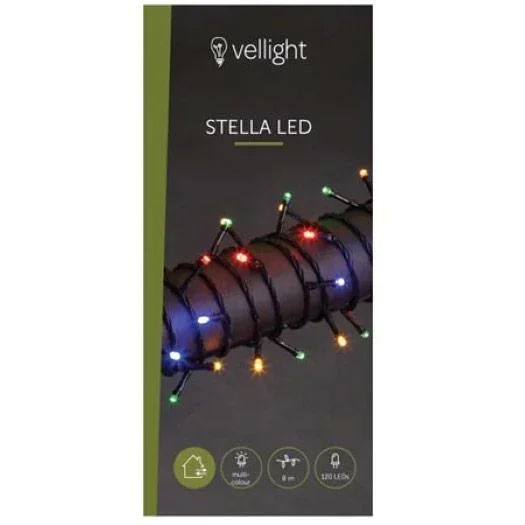 Vellight Weihnachtsbeleuchtung - 8m - 120 LEDs - Mehrfarbig - Innen & Außen - 1