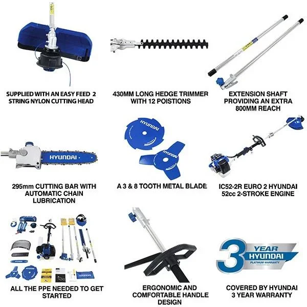 5-in-1 Multifunktions-Schneidemaschine mit 2-Takt-Benzinmotor - 3