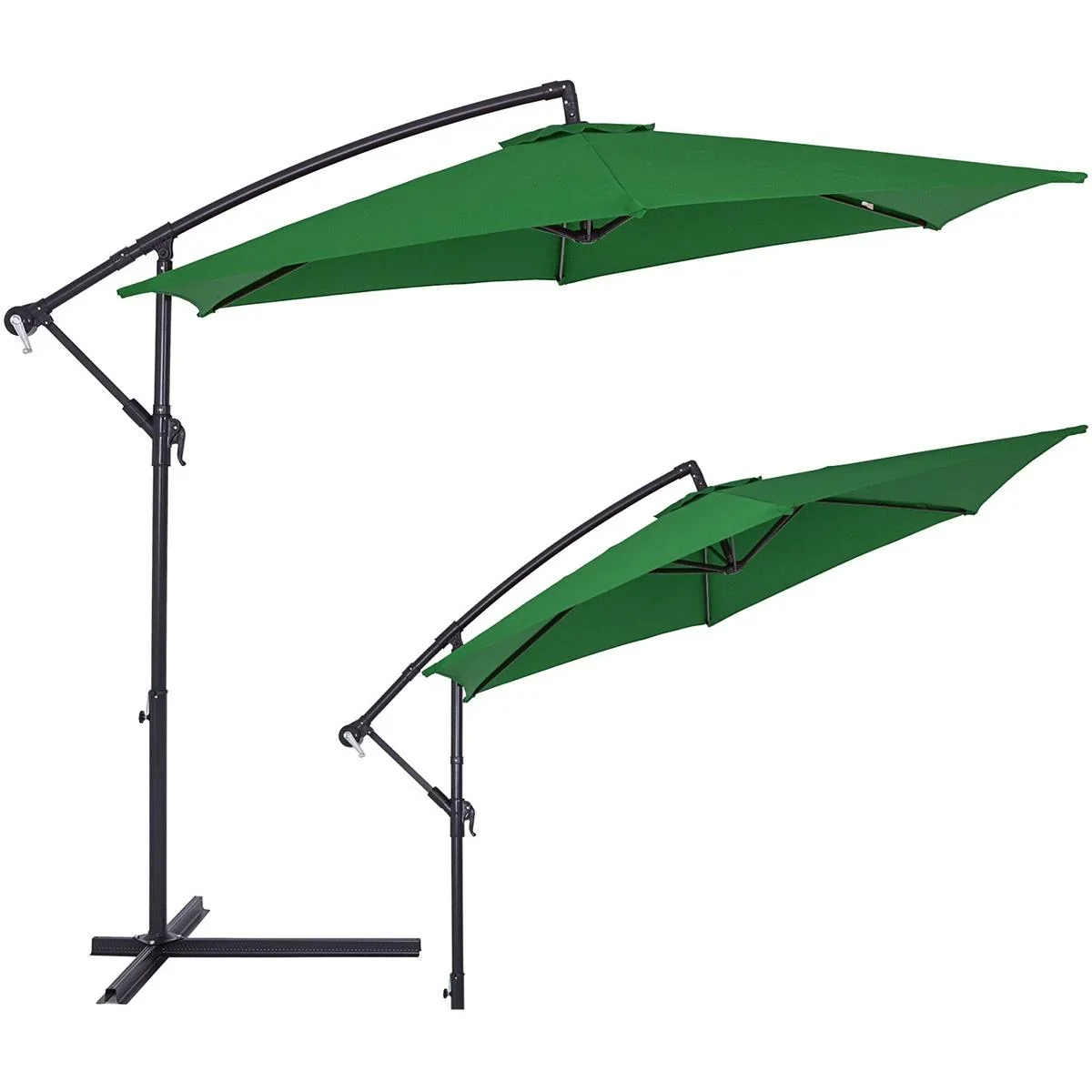 Sonnenschirm Aluminium Ø 300cm grün mit UV-Schutz 40+ - 5