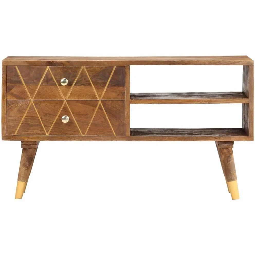 TV-Schrank 85x35x47 cm Mango-Massivholz - 4