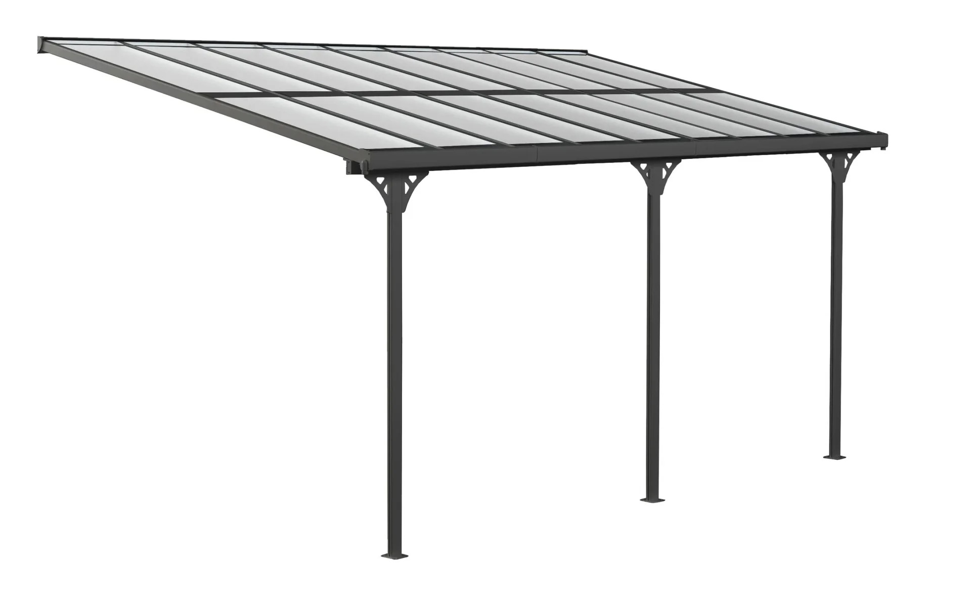 Aluminium Terrassendach schwarz 300 x 556cm - 0