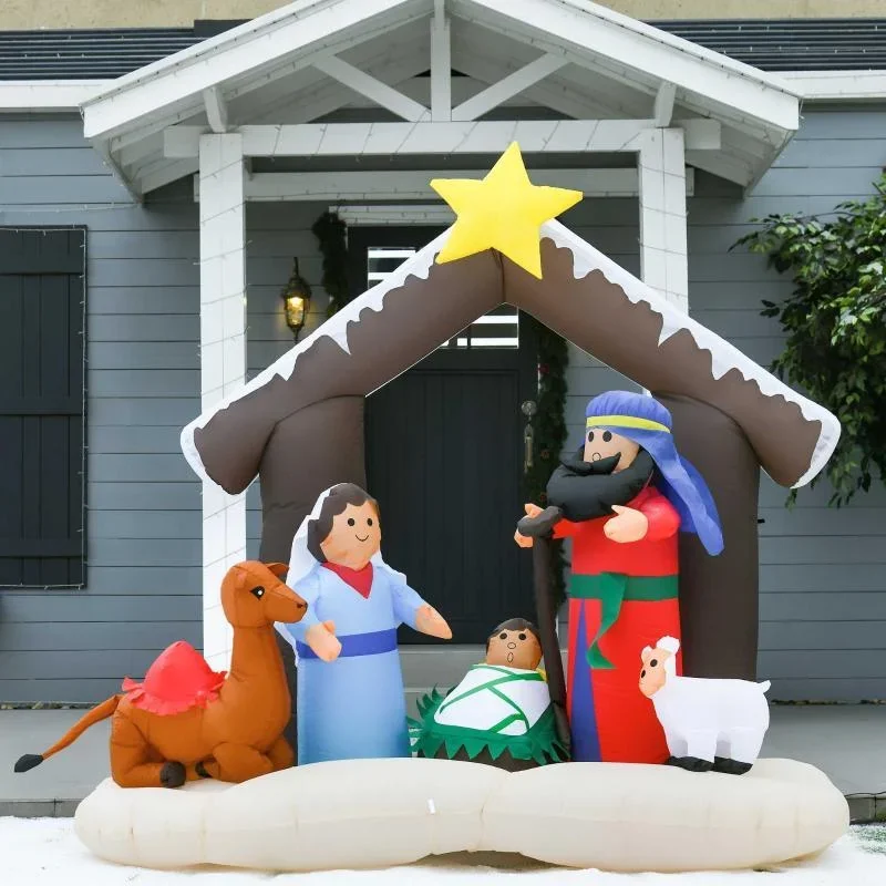 Aufblasbarer Weihnachtsbogen Bibel-Bogen von Jesus' Geburt Weihnachtsdekoration 1,8 m - 1