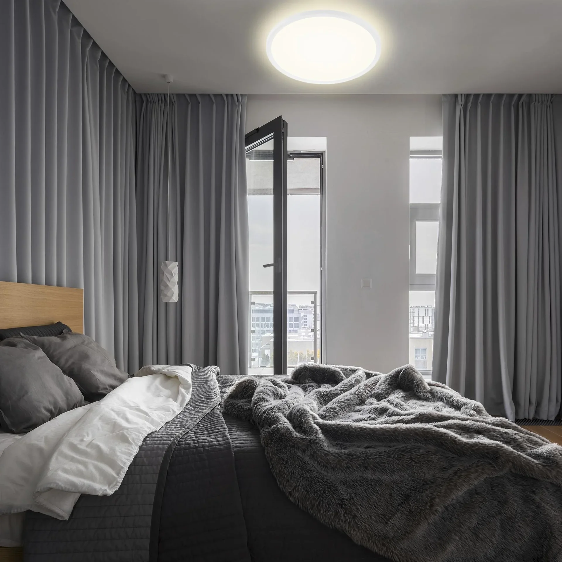 Ultraflaches LED Panel, rund, Ø 42 cm, 3000 Lumen, 22 Watt, weiß - 5