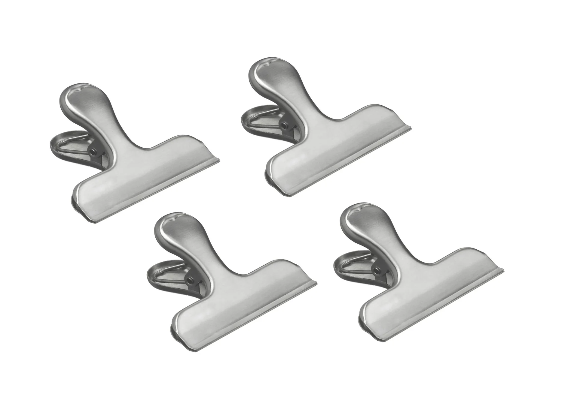 Verschlussklammern, 4 Stück - Edelstahl - 0