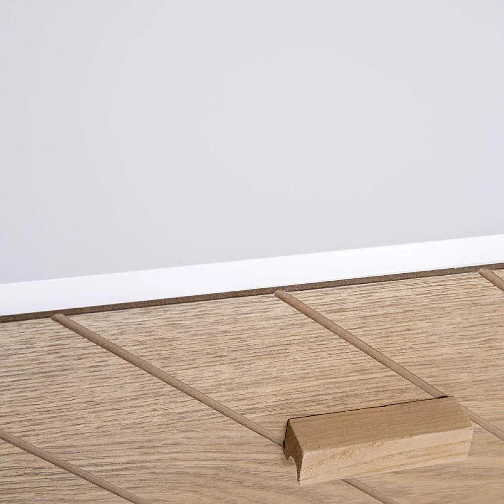 Nachttisch Nachtkommode Flurkommode mit 4 Schubladen Holz weiß+natur 40 x 30 x 75 cm - 1