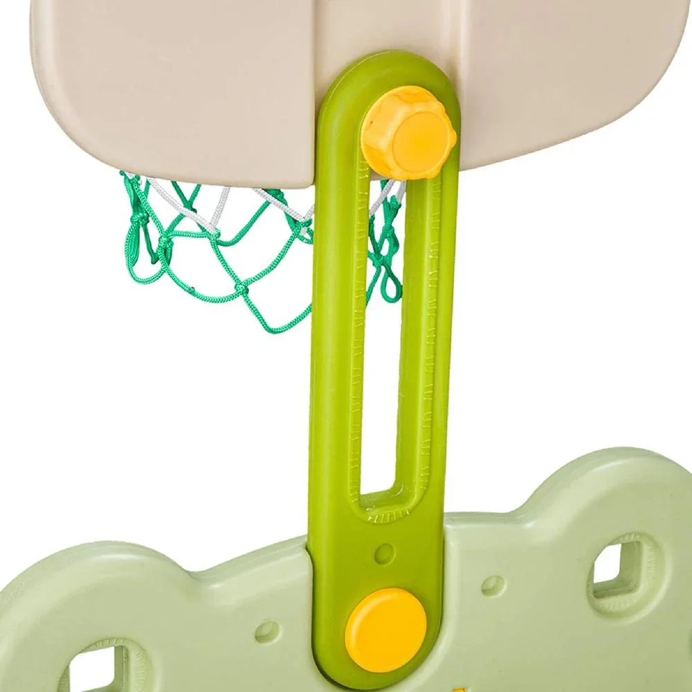 2 in 1 Fußball Basketball Basketballkorb Kinder Spielzeug Ball Grün L61 x B53 x H99 cm - 5