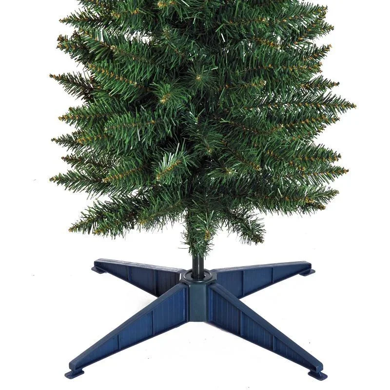 Weihnachtsbaum Tannenbaum mit Kunststoffständer 499 Spitzen PVC Grün Ø60 x 210 cm - 0