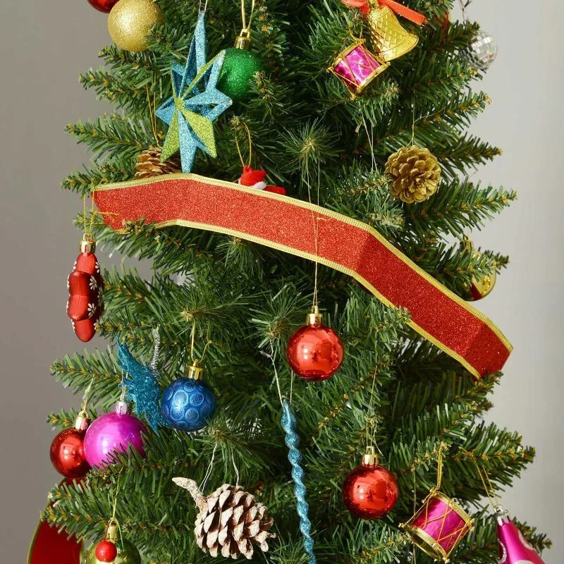 Weihnachtsbaum Tannenbaum mit Kunststoffständer 499 Spitzen PVC Grün Ø60 x 210 cm - 5
