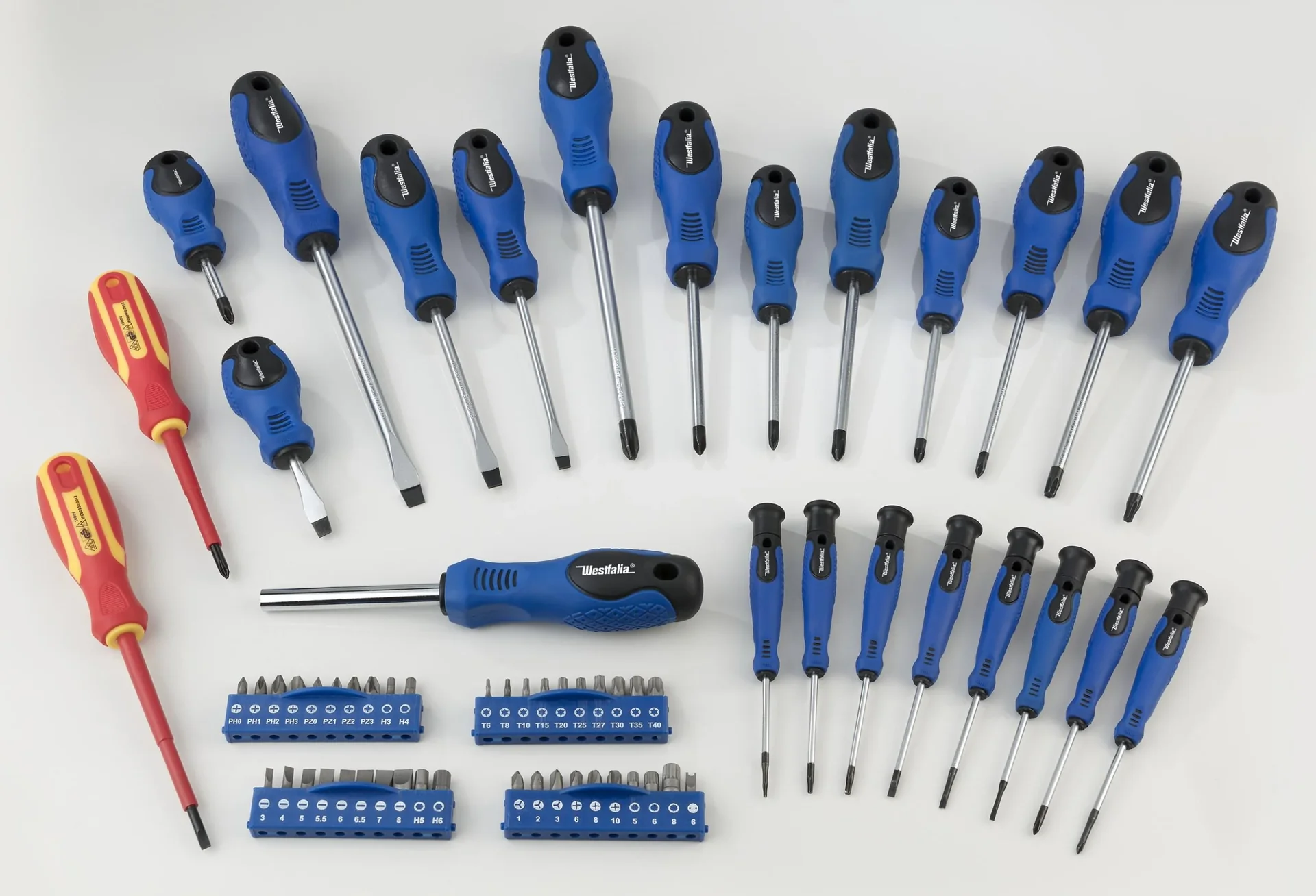 Schraubendreher-und Bit-Satz mit Halterung 65-teilig mit 2 VDE Schraubendrehern - 8