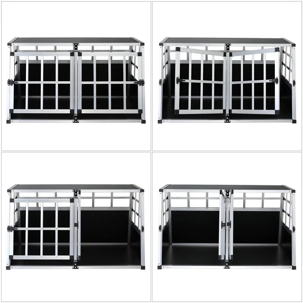 Hundetransportbox XL 98x70x51cm Aluminium - 0
