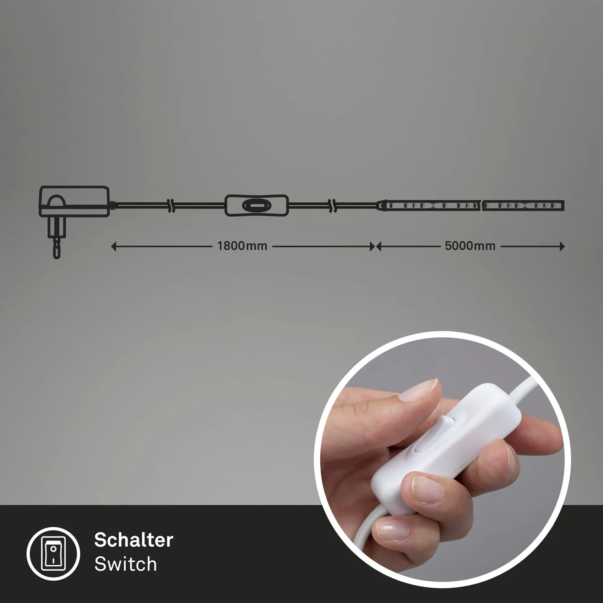 LED-Band, 5 m, weiß, 150 LEDs, 3.000 K, 16,5 Watt - 0
