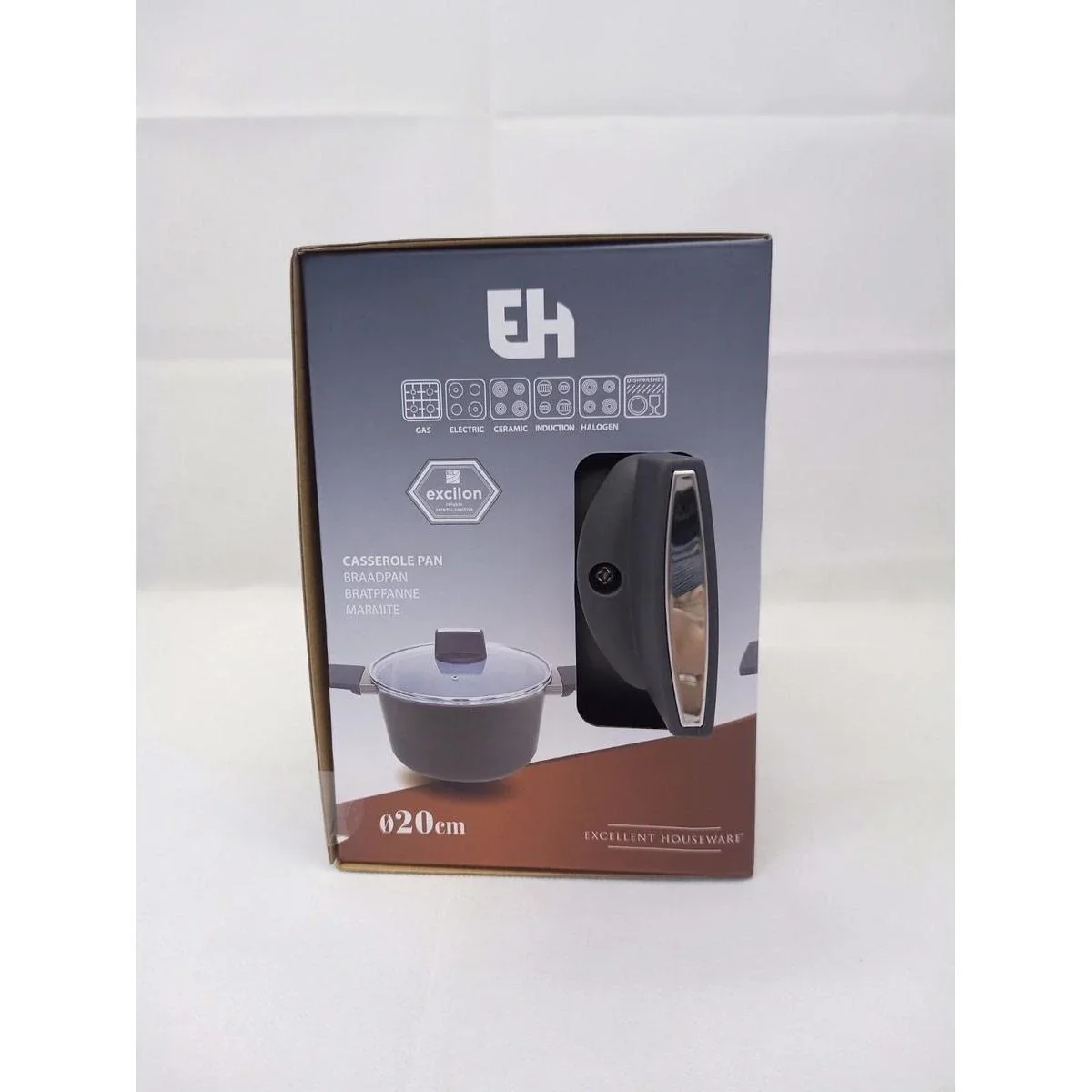 Kasserolle - Eintopf mit Deckel - 20 cm - Schwarz Kasserolle - Eintopf mit Deckel - 20 cm - Schwarz - 3