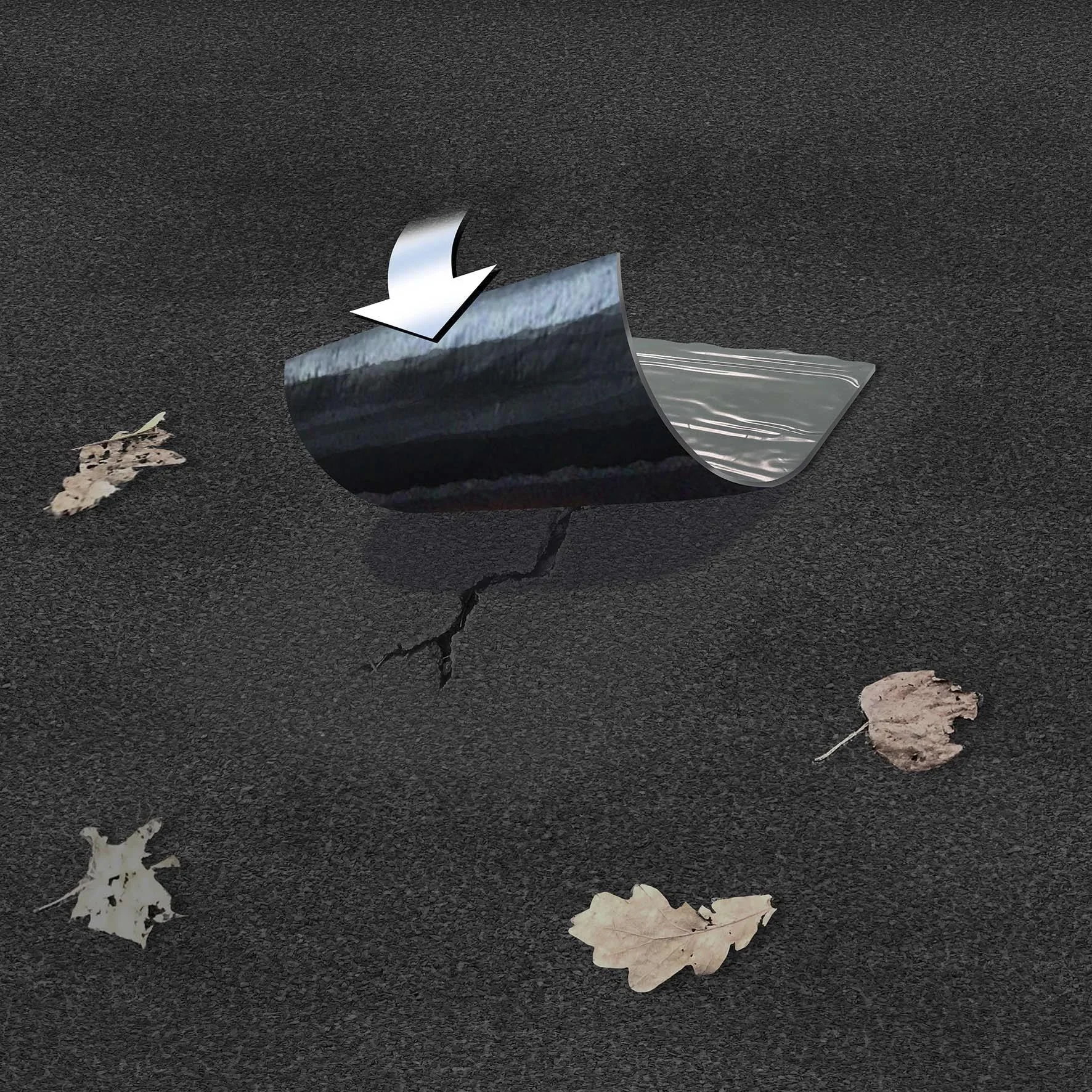 Dach-Pflaster anthrazit - 0