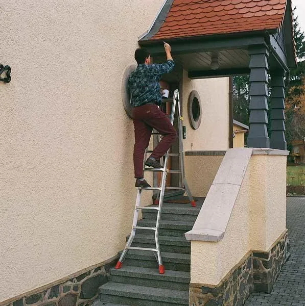 Gelenk Teleskopleiter Alu, 4 x 5 Sprossen - 0