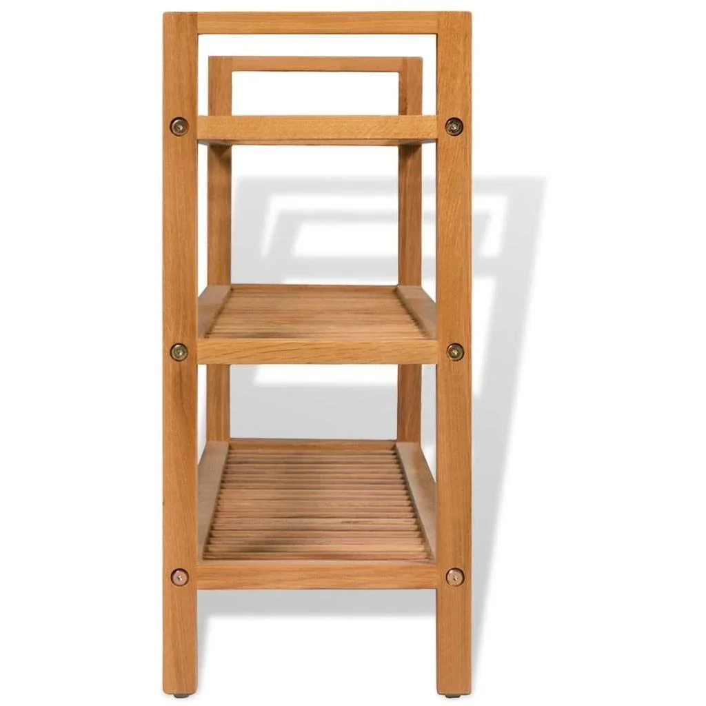 Schuhregal mit 3 Fachböden 100x27x59,5 cm Eiche massiv - 0