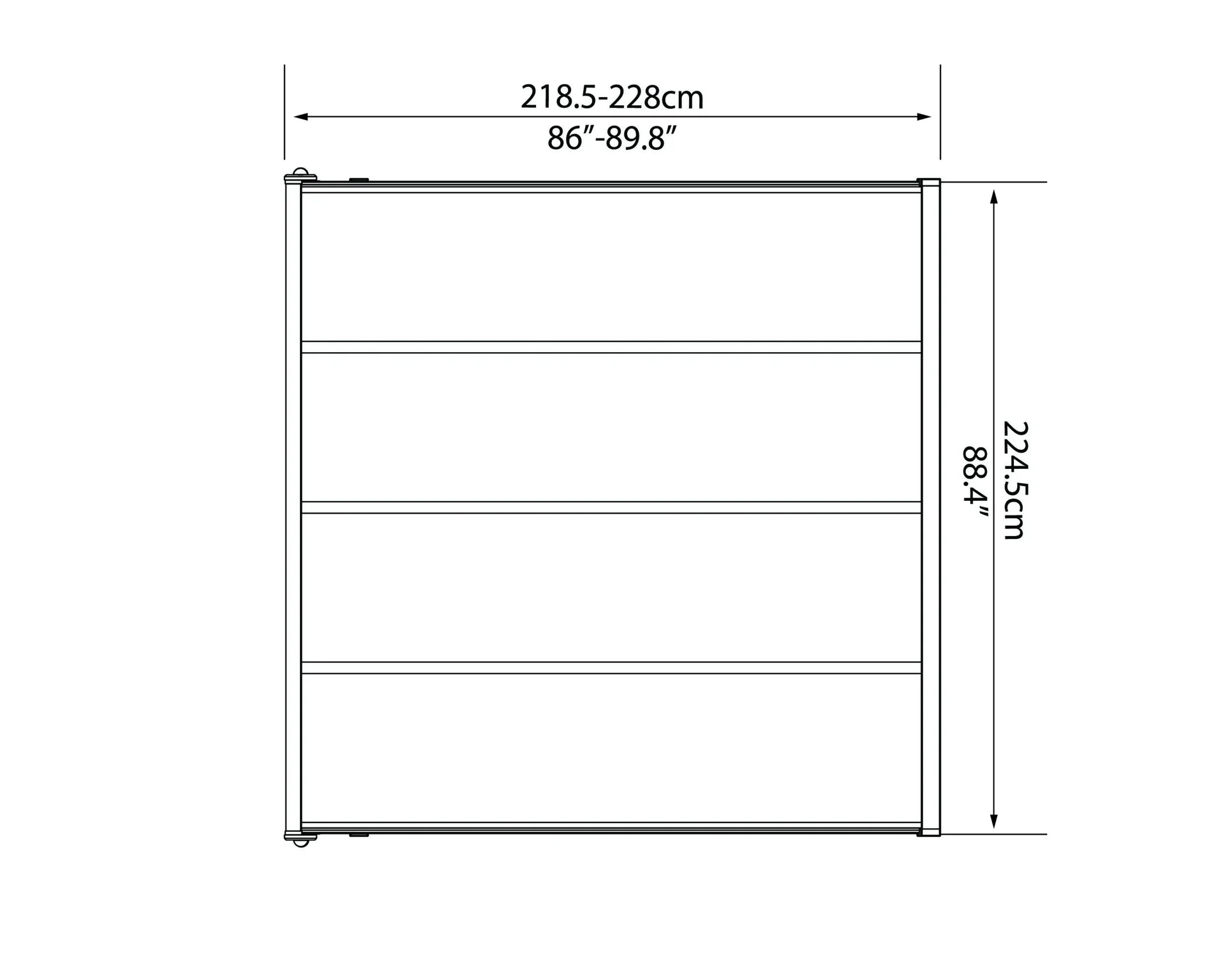 Terrassendach Sierra 230 x 230 cm grau - 0