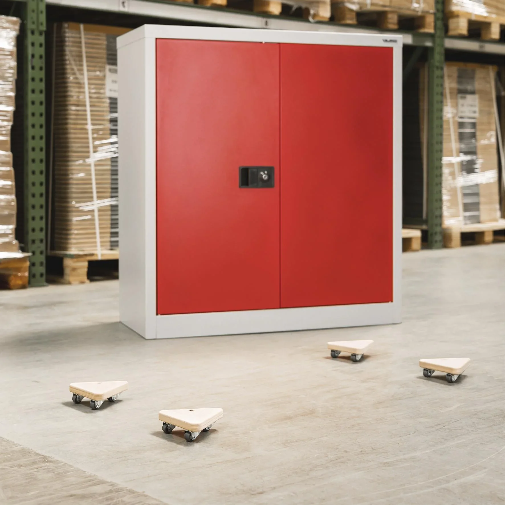 Transporthilfe MM 1313, 14 x 14 x 14 x 4,5 mm, softe Rollen Ø 20 mm, Multiplexplatte Birke FSC®, Tragkraft 100 kg - 4