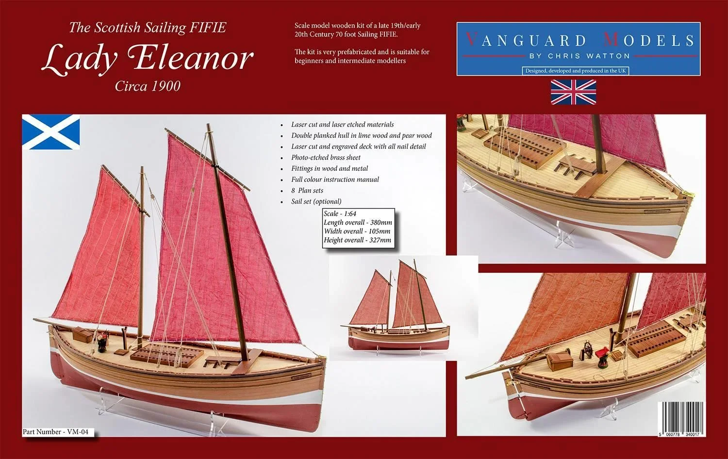 Bausatz Fifie Lady Eleanor im Maßstab 1:64 - 1