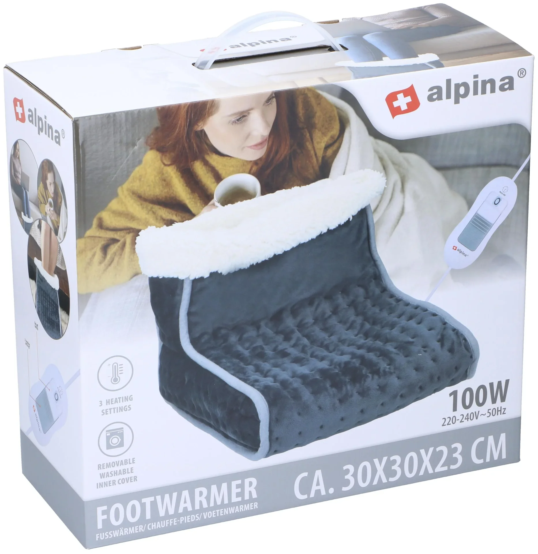 Elektrischer Fußwärmer, dunkelgrau - 3