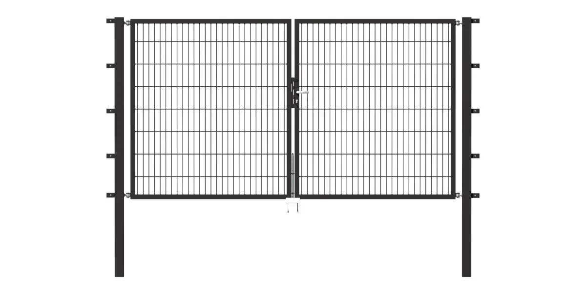 Doppeltor Flexo mit Zubehör, anthrazit, Breite 350 cm, Höhe 120 cm, PF: 80x80 cm - 0