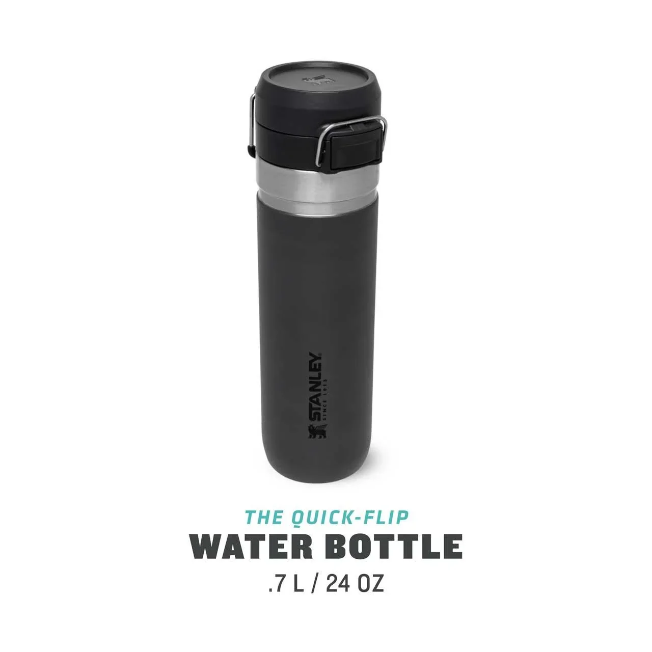 Quick Flip Water Bottle 0,7 l, Charcoal, Vakuumisolierung, Sicherheitsverschluss - 2