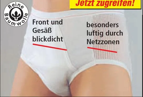 Slip mit Netzzonen, weiß, Gr. 12 - 1
