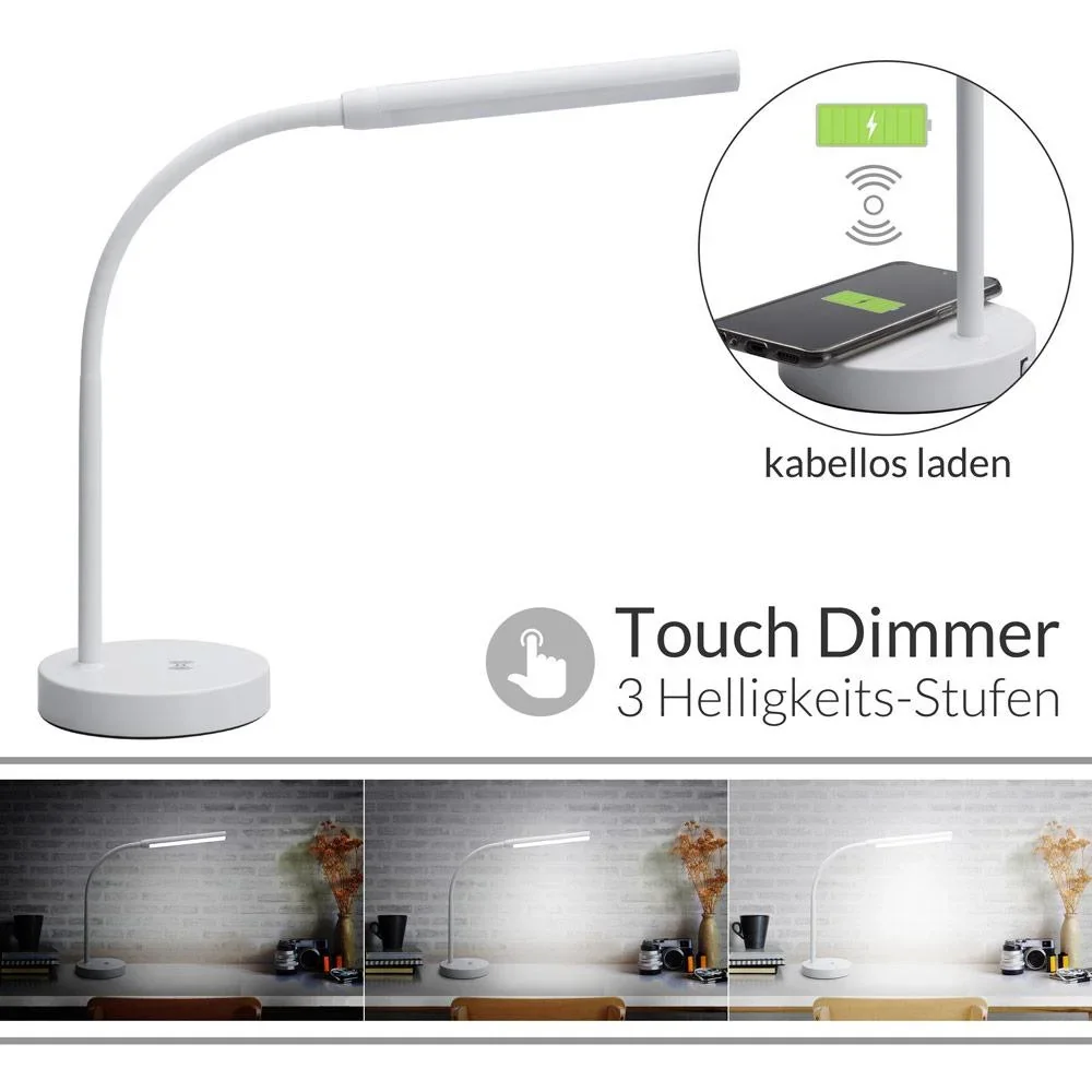 LED-Schreibtischlampe mit Telefon-Ladegerät - 6