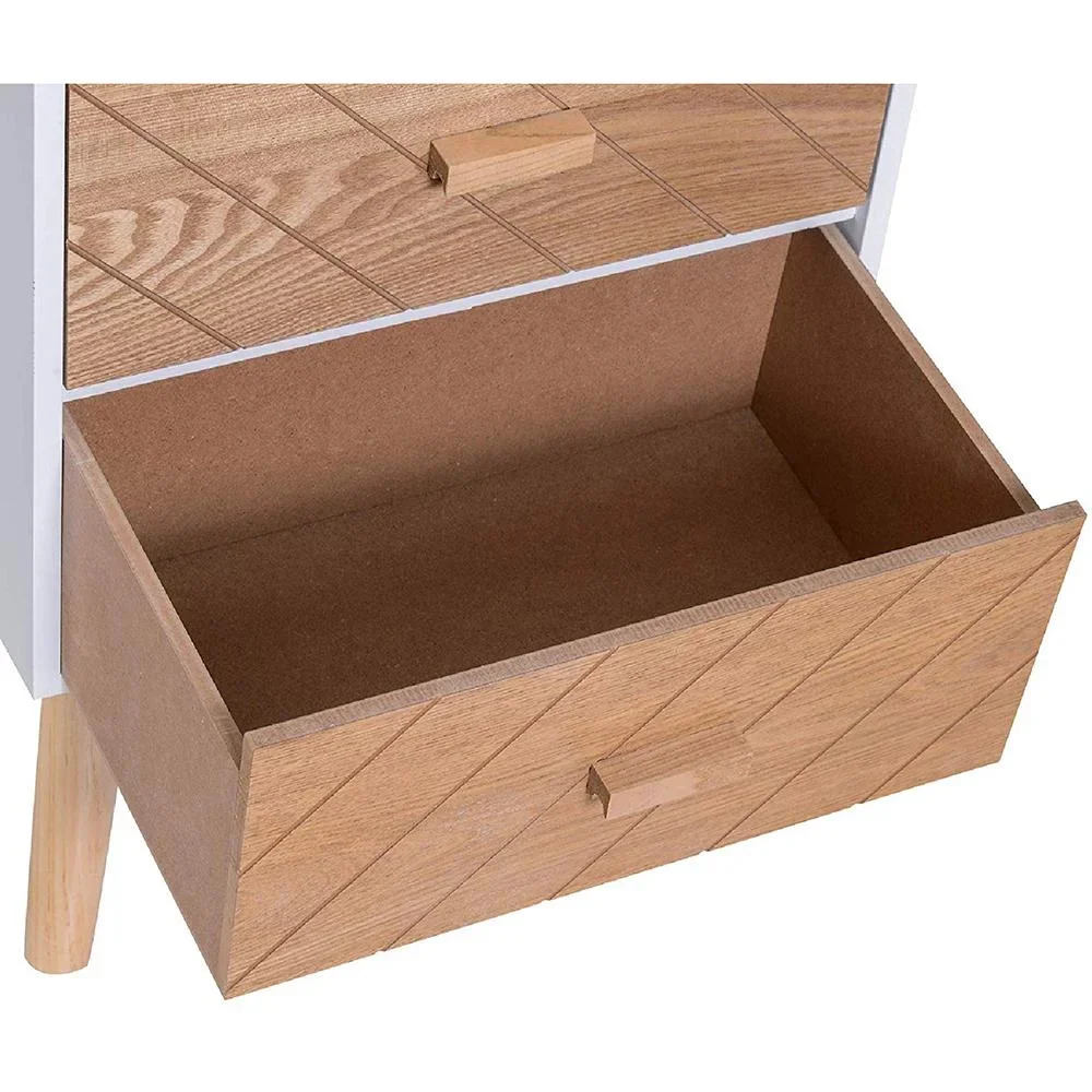 Nachtkommode mit 2 Schubladen - 0