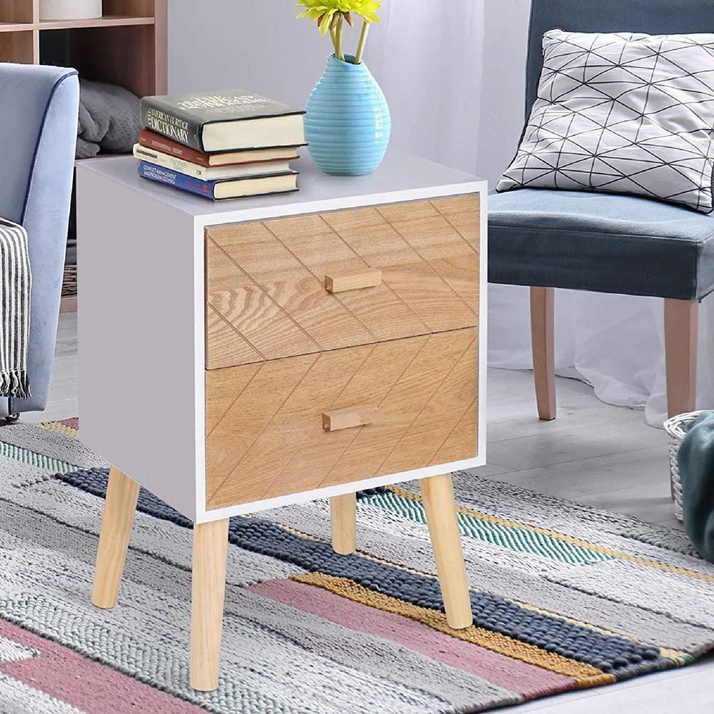 Nachtkommode mit 2 Schubladen - 1