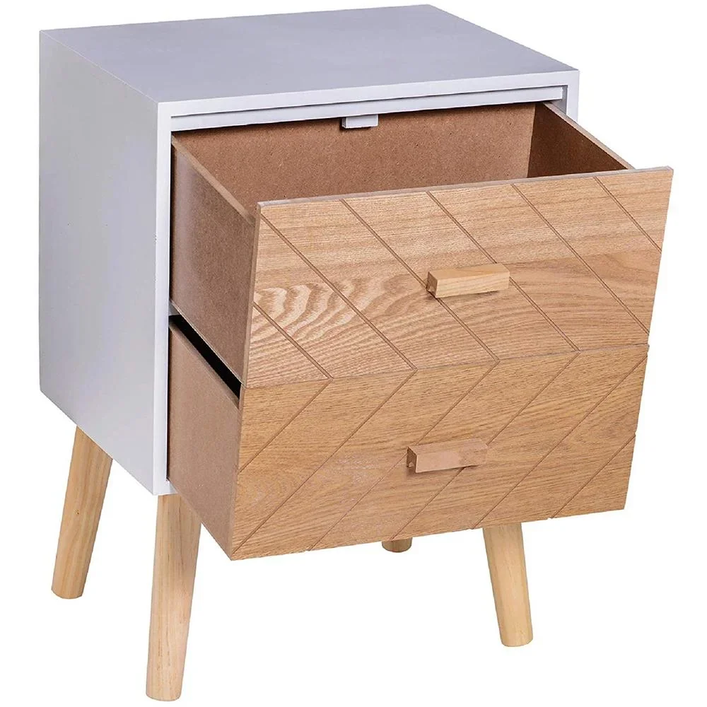 Nachtkommode mit 2 Schubladen - 2