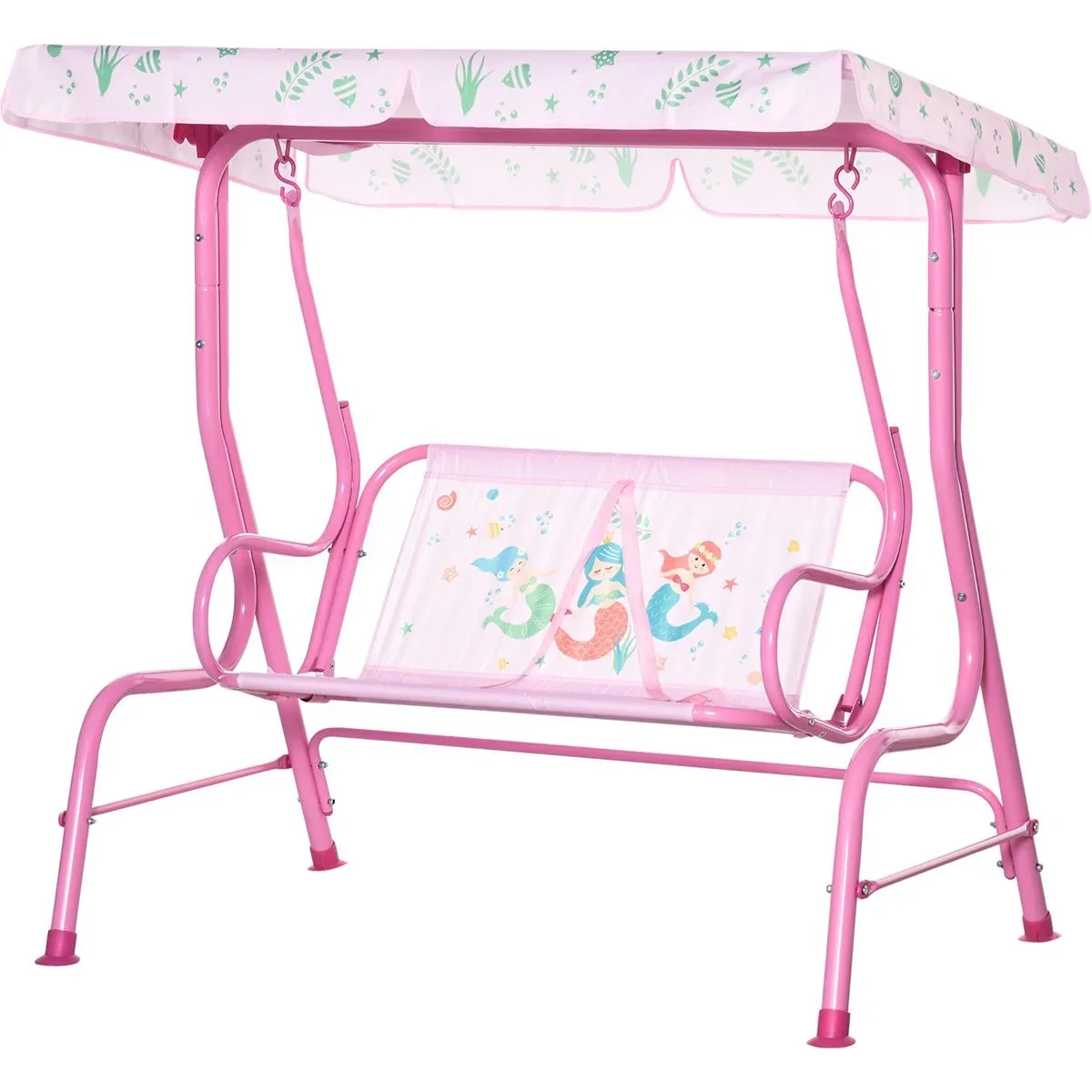Kinderschaukel - mit Dach - Rosa - 110 x 74 x 113 cm - 2