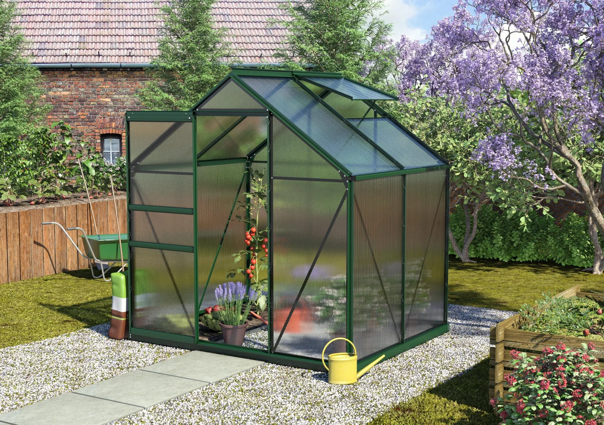 Gewächshaus Calypso 3000 HKP 6 mm, Farbe smaragd - 0