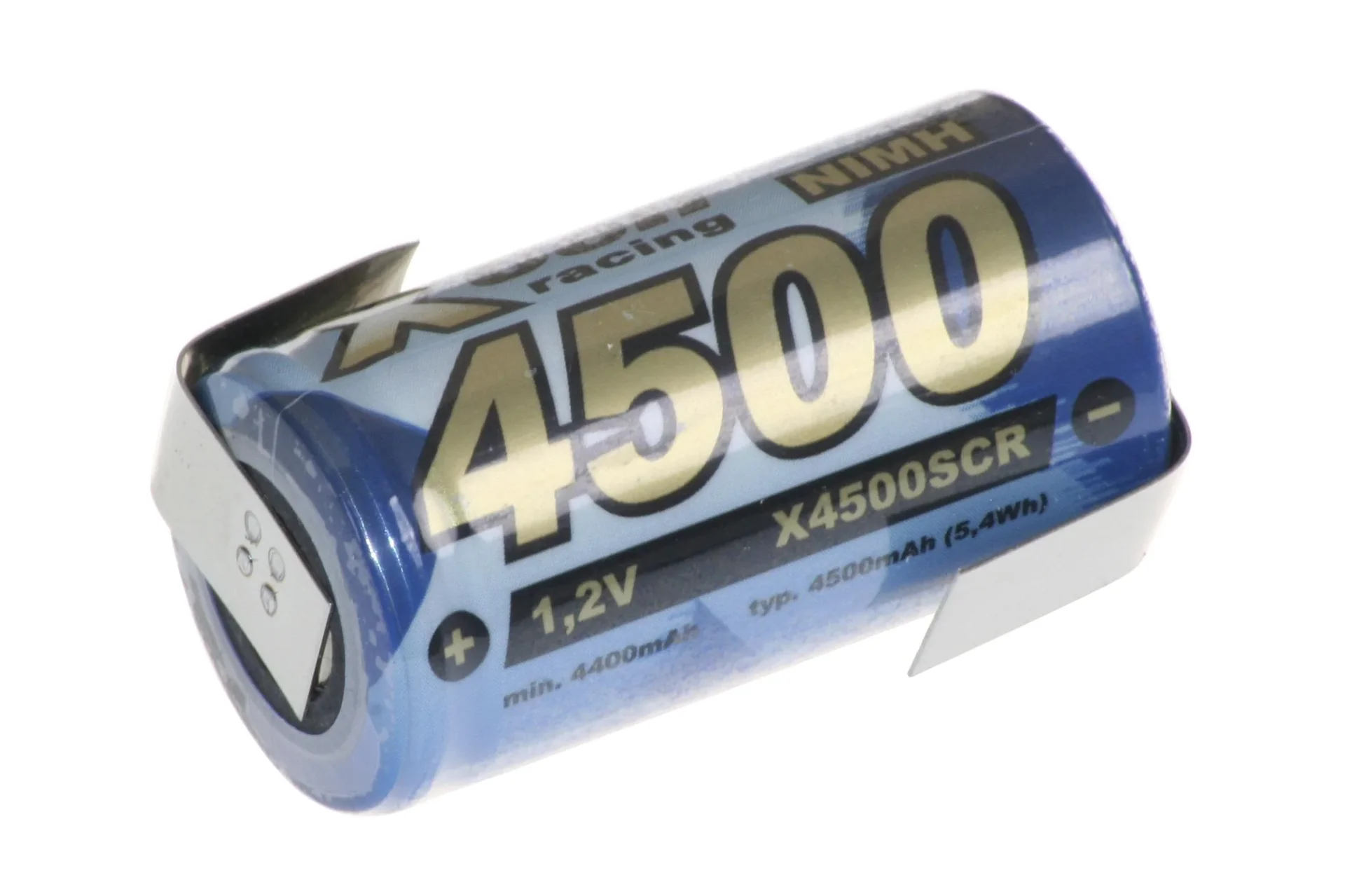 NiMH Akku SUB-C mit 4500mAh und Z-Lötfahne im Kunststoffmantel - 0
