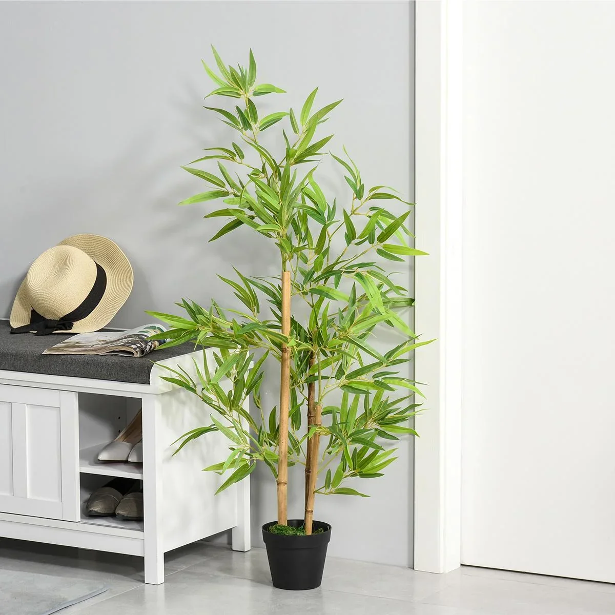 Künstlicher Bambus Kunstpflanze Dekoration Kunstbaum Baumdekoration 120cm - 2