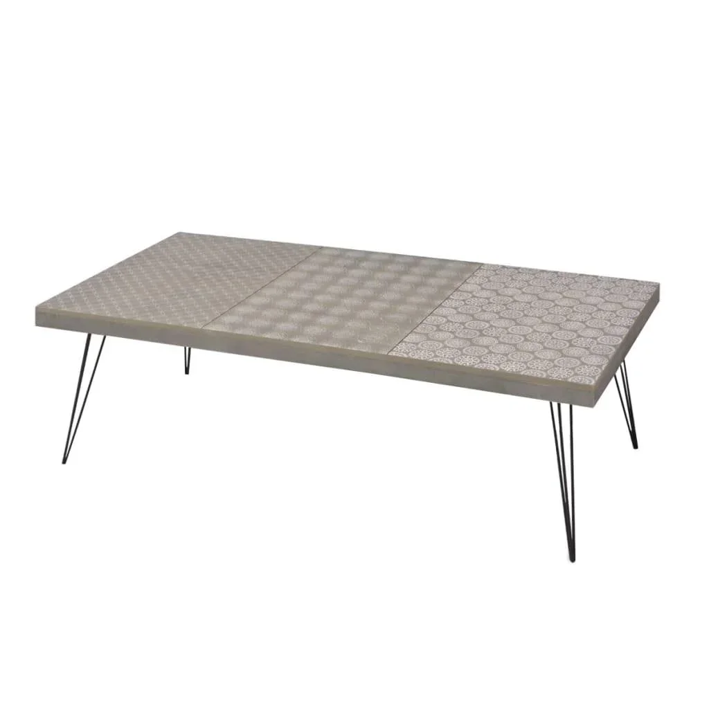 Couchtisch 120x60x38 cm grau - 1