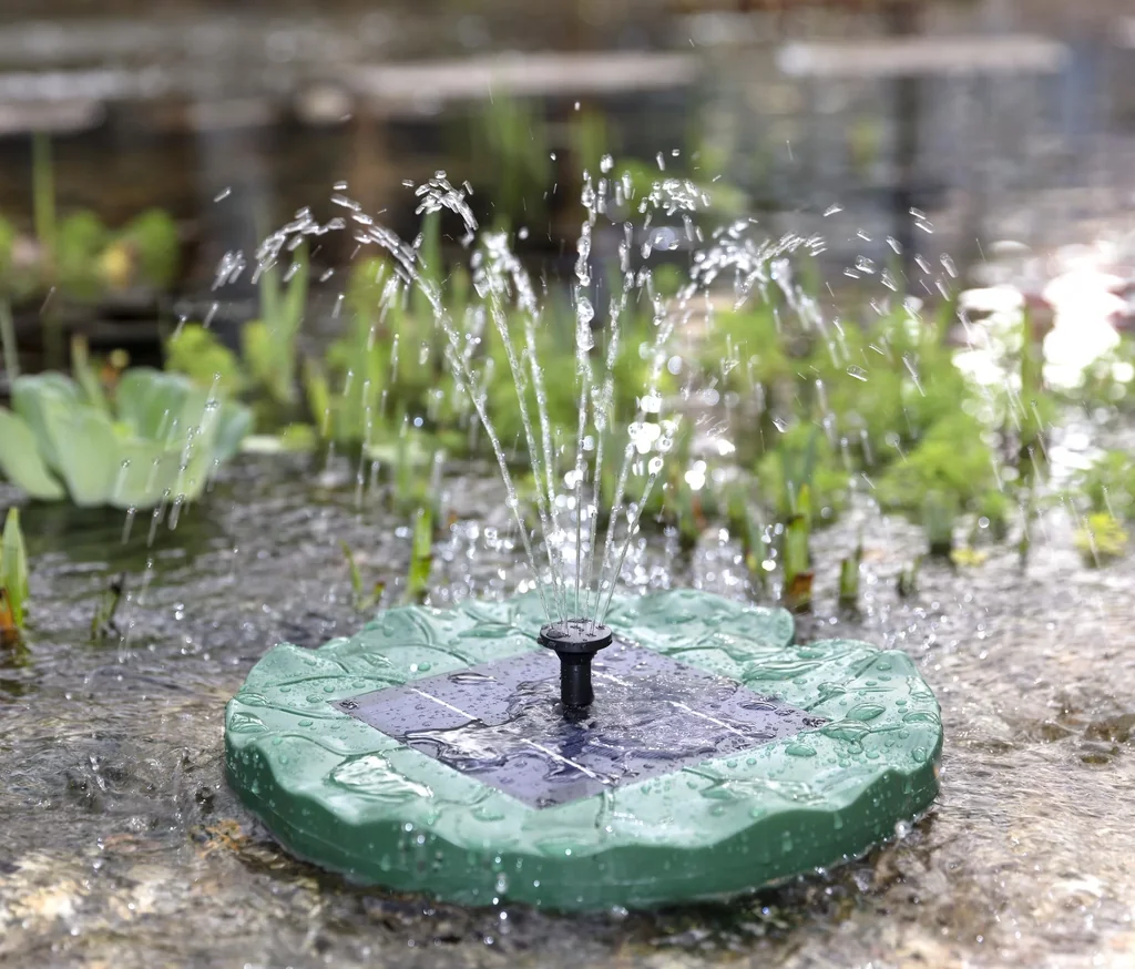 Solarfontäne Lilie mit Fernbedienung - 1