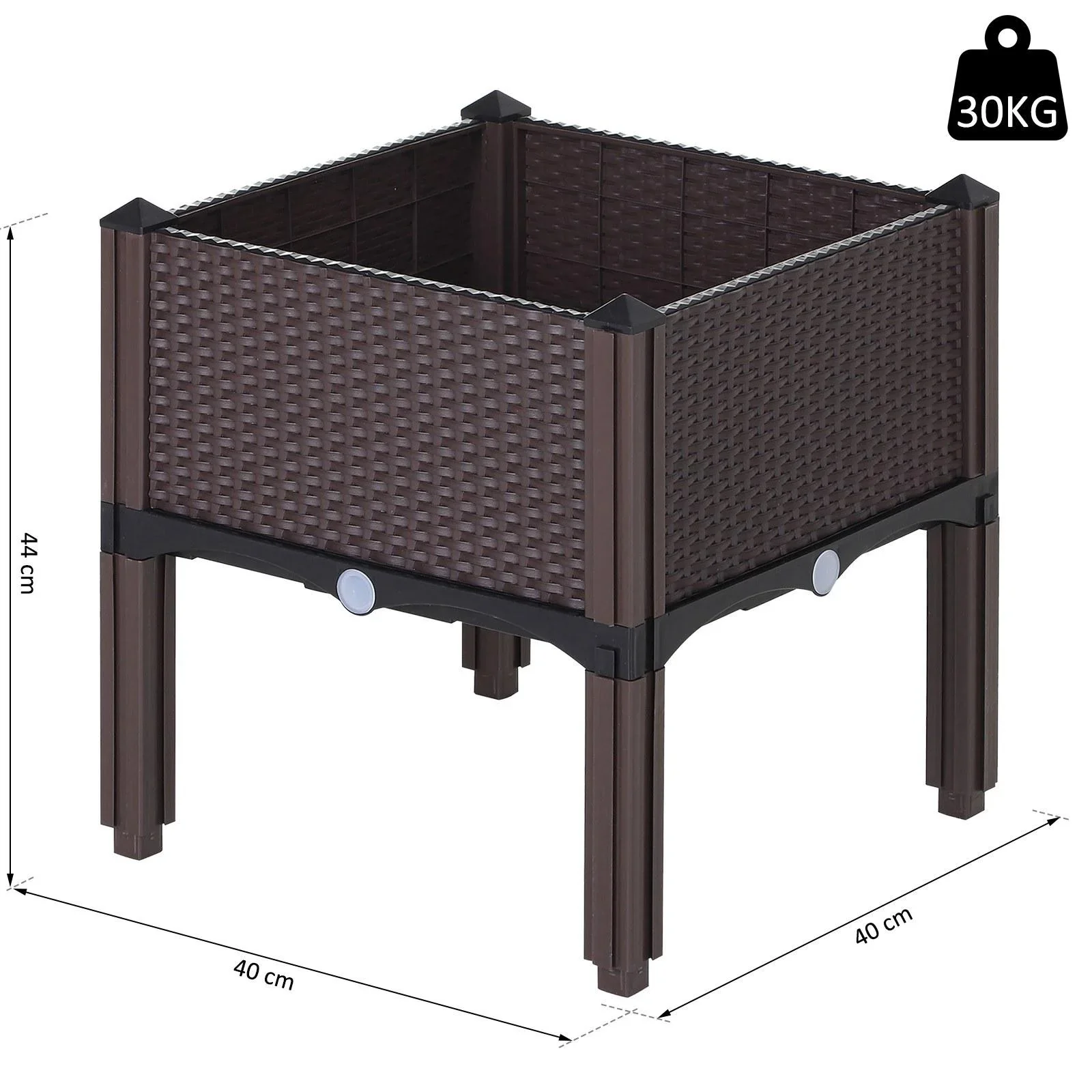 Hochbeet in Rattan-Optik - 0